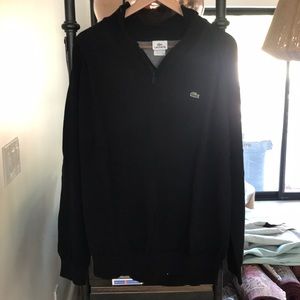 Black Lacoste quarter zip